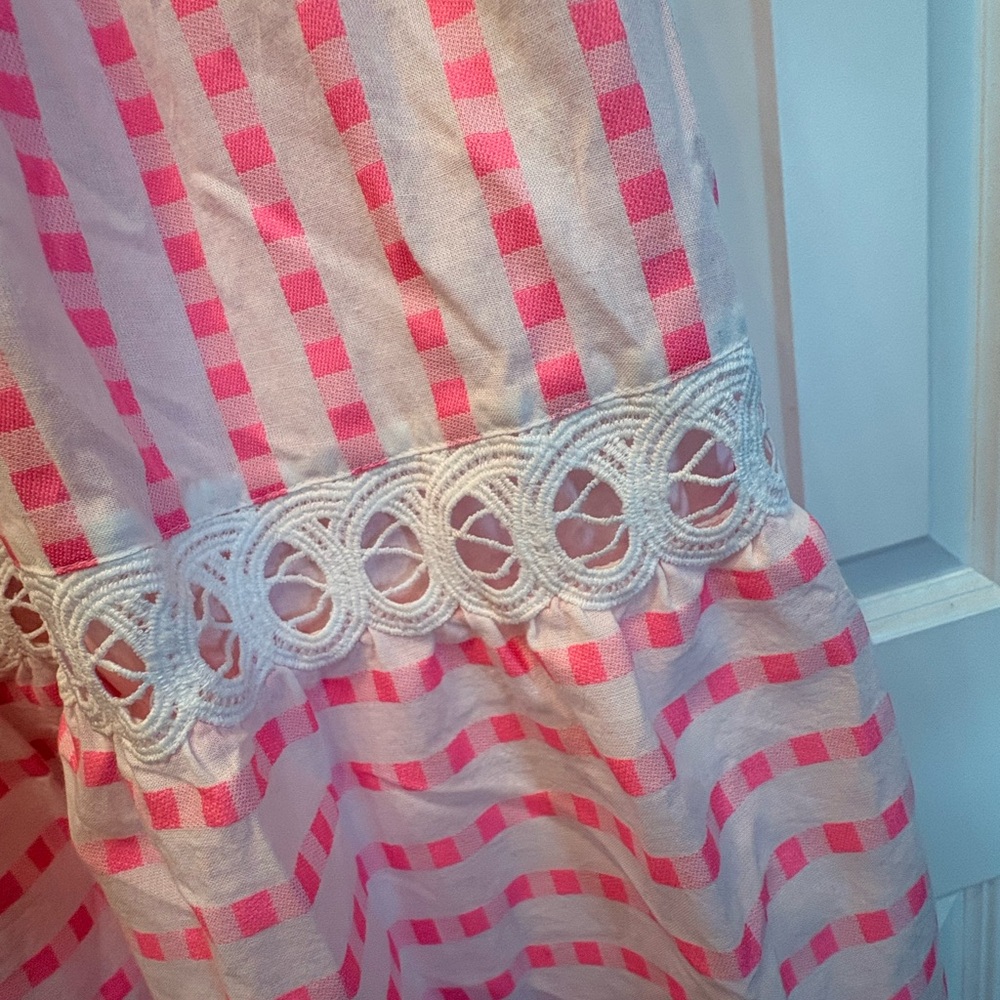 Pink gingham striped Lilly Pulitzer women’s dress, Spring 2022 - Picture 2 of 4